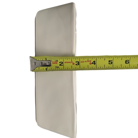 Rae Dunn MORE PLEASE Casserole Baking Dish White Black Large Letters Dimples NWT - Picture 12 of 12